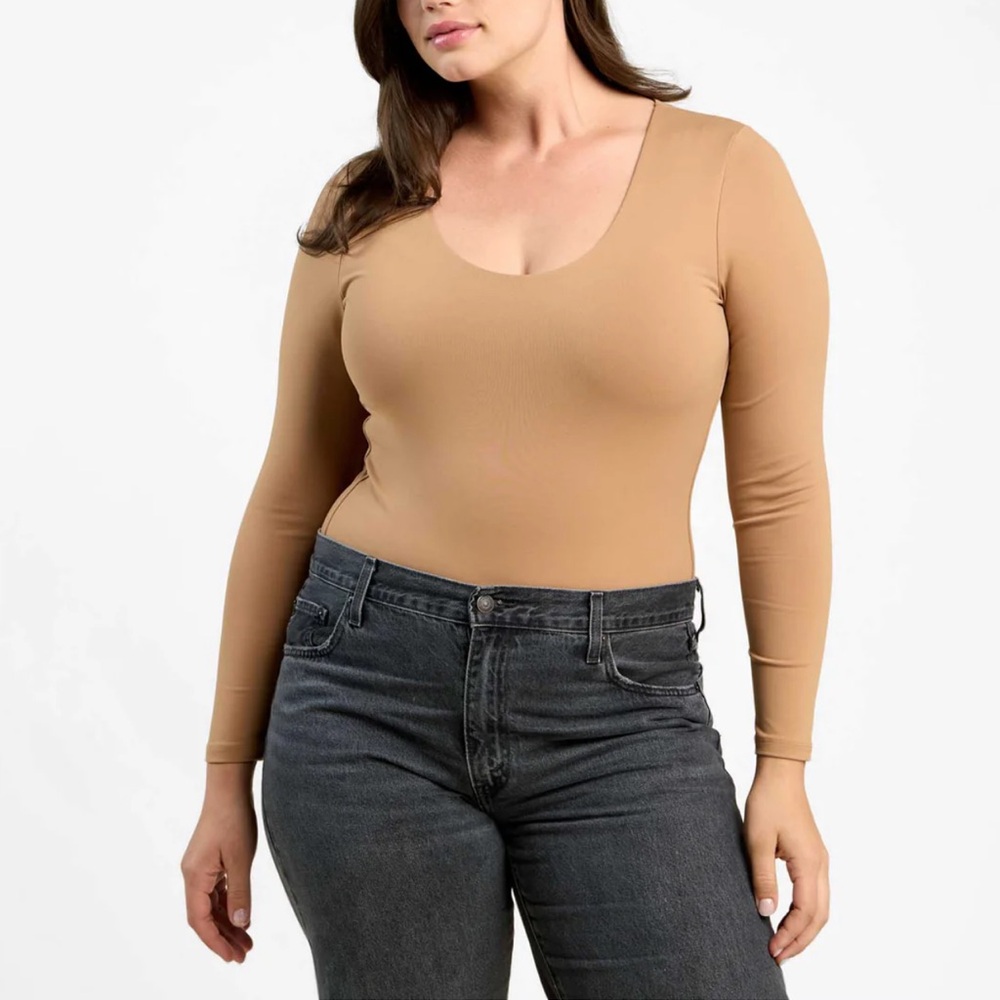 Nuuds long sleeve scoop neck bodysuit